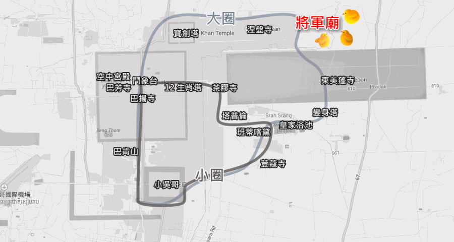 將軍廟/達松寺 Ta Som 位置 將軍廟/達松寺 Ta Som 位置