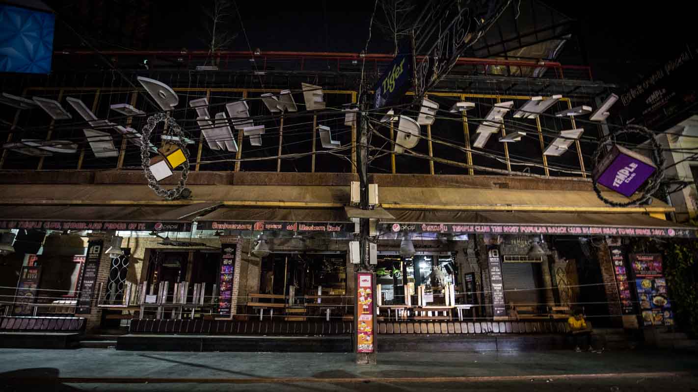 新冠肺炎-暹粒-夜晚酒吧街