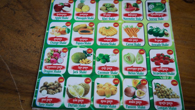 Angkor Fruit Shake 当地小吃店